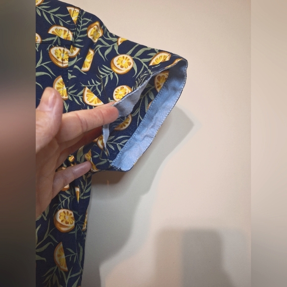 Kids London prodigy kids 10 100% cotton shortsleeved button up lemon shirt - Picture 5 of 7